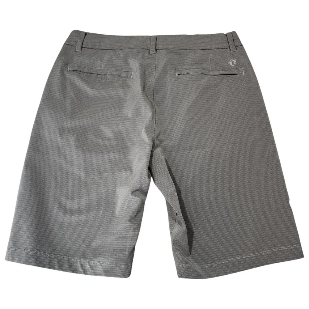 Hang Ten‎ Hybrid Board Short sz 32 Men Gray Stripe Flat Front Swim Surf Golf 11